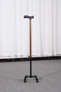 10-Level Adjustable Bronze 4-Leg Aluminum Alloy Walking Cane
