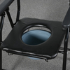 Arc-Back Powder-Coated Iron Pipe Commode Chair 