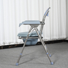 Height Adjustable Stainless Steel Commode Chair with Plastic Armrests