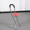 Foldable 4-Leg Stainless Steel Cane Stool