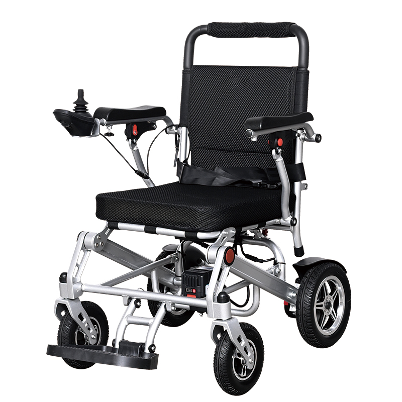 Lightweight Foldable Aluminum Alloy Material Electric Wheelchair with Lithium Battery 