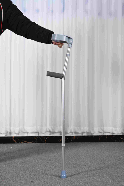 Adjustable Aluminium Alloy Elbow Crutch with Closed Cuff