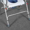 Foldable Height-Adjustable Stainless Steel Commode Chair