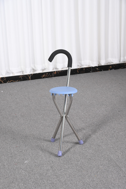 Foldable 3-Leg Stainless Steel Cane Stool