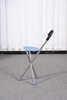 Foldable 3-Leg Stainless Steel Cane Stool