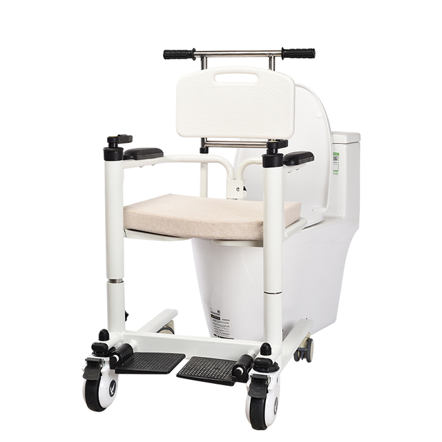 Manual Lift Patient Transfer Chair with Thickened Steel Frame