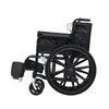 Wide Seat Foldable Manual Wheelchair with Anti-Tipping Support & Flip-Up Armrests