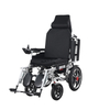 High-backed foldable electric wheelchair with anti-tipping device