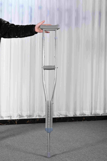 Dual-Adjust Aluminum Alloy Underarm Crutches