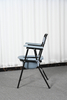 Powder-Coated Iron Pipe Commode Chair with Plastic Back & Armrests