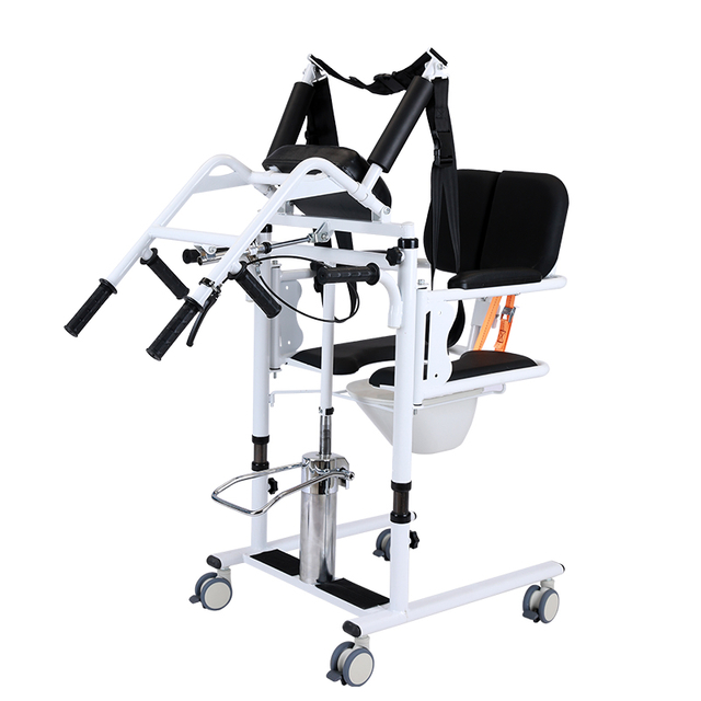 Hydraulic Lift Patient Transfer Chair with Sponge Cushion 