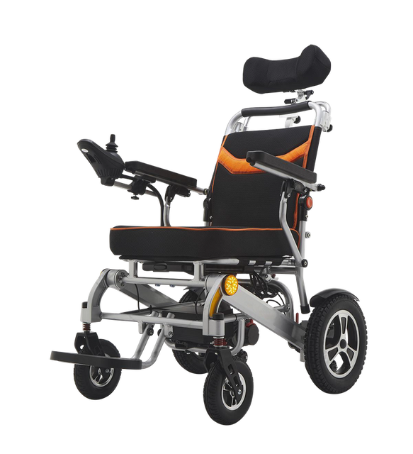 Lightweight Foldable Aluminum Alloy Material Electric Wheelchair with Lithium Battery 