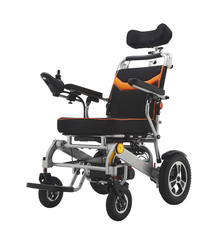 Lightweight Foldable Aluminum Alloy Material Electric Wheelchair with Lithium Battery 