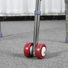 Foldable Dual-Wheel Stainless Steel Walking Aid