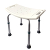 Height Adjustable Aluminium Alloy Shower Chair with Drainage Holes