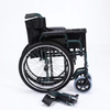 High Quality Foldable Manual Wheelchair with Dark Green Frame