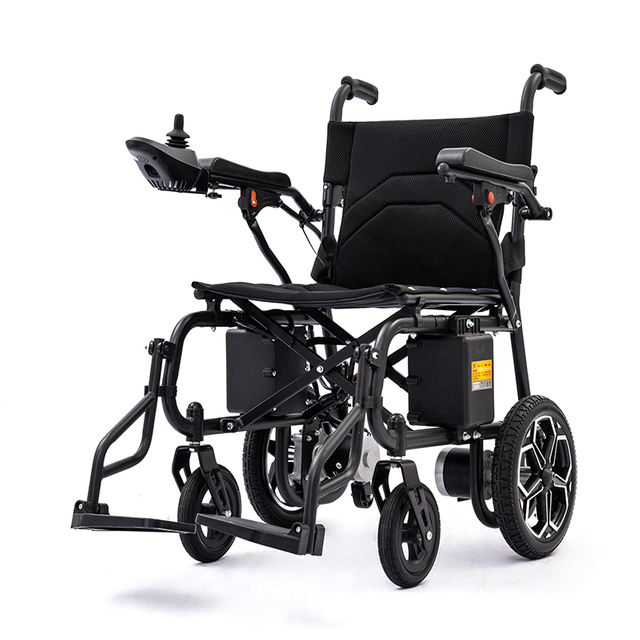 Lightweight Foldable Aluminum Alloy Material Electric Wheelchair with Lithium Battery 