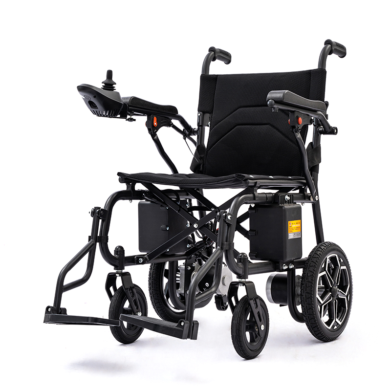 Lightweight Foldable Aluminum Alloy Material Electric Wheelchair with Lithium Battery 