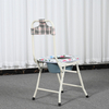 Fabric-Back Powder-Coated Iron Pipe Commode Chair