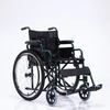 High Quality Foldable Manual Wheelchair with Dark Green Frame