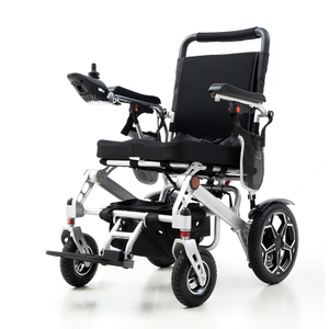 Lightweight Foldable Aluminum Alloy Material Electric Wheelchair with Lithium Battery 