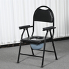 Arc-Back Powder-Coated Iron Pipe Commode Chair 