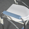  Height-Adjustable Foldable Stainless Steel Commode Chair 