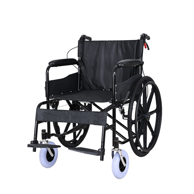 WidePlus Foldable Manual Wheelchair with Anti-Tipping Support