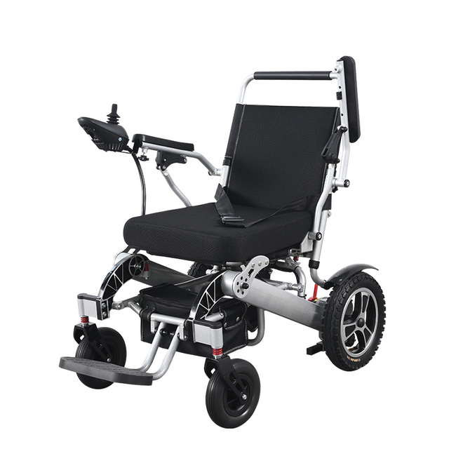 Lightweight Foldable Aluminum Alloy Material Electric Wheelchair with Lithium Battery 