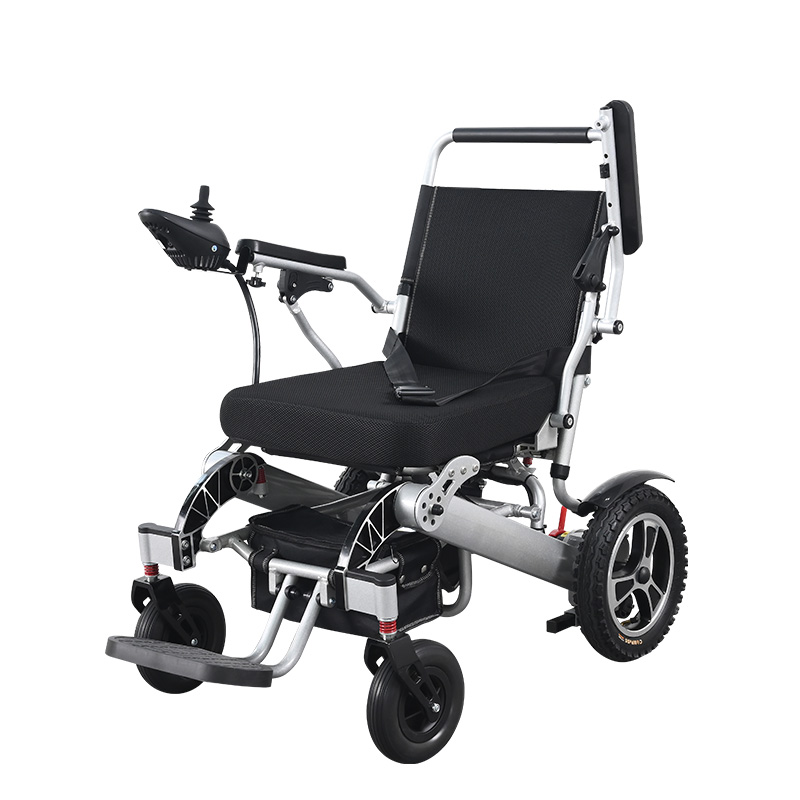 Lightweight Foldable Aluminum Alloy Material Electric Wheelchair with Lithium Battery 