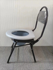 Foldable Powder-Coated Iron Pipe Commode Chair
