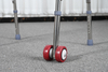 Foldable Dual-Wheel Stainless Steel Walking Aid