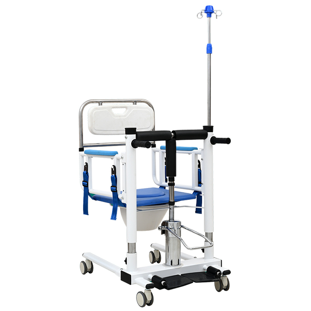 Hydraulic Lift Patient Transfer Chair with Thickened Steel Frame