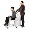 Manual Lift Patient Transfer Chair with Thickened Steel Frame