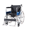 Foldable Premium Manual Wheelchair with Electroplated Frame And Toilet