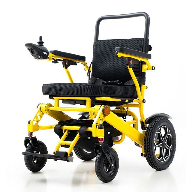 Lightweight Foldable Aluminum Alloy Material Electric Wheelchair with Lithium Battery 